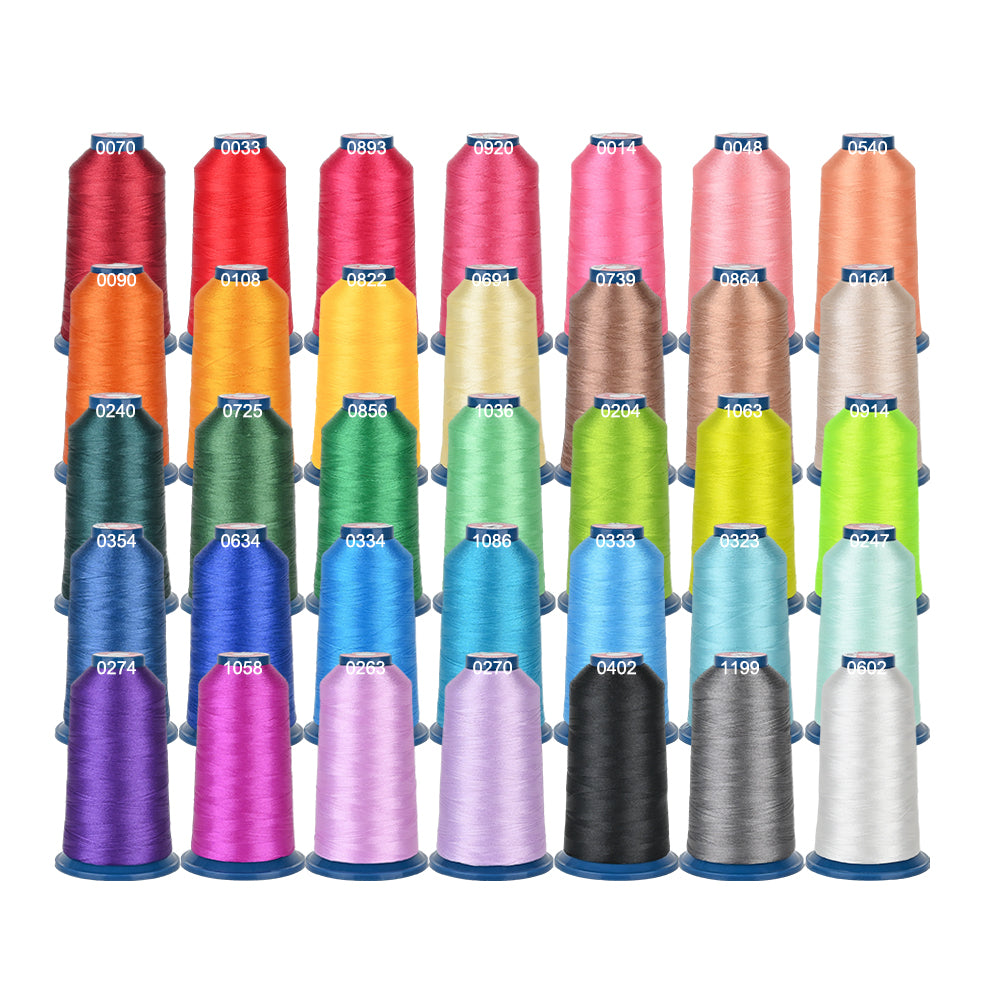 4000m*60colors Richword 108D/2 40wt Polyester Embroidery Thread / Sewi