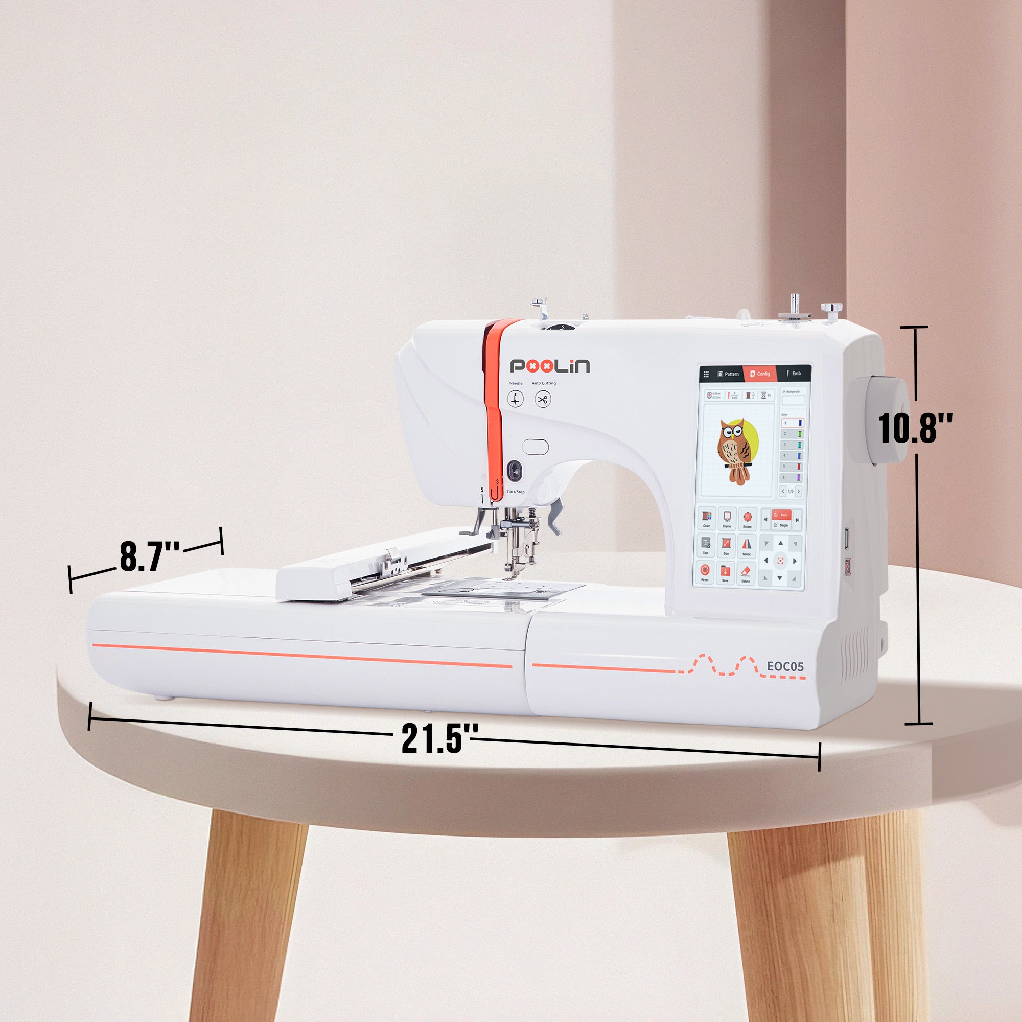 POOLIN EOC05 Computerized Home Embroidery Machine For Beginner（Tax included & Free shipping）