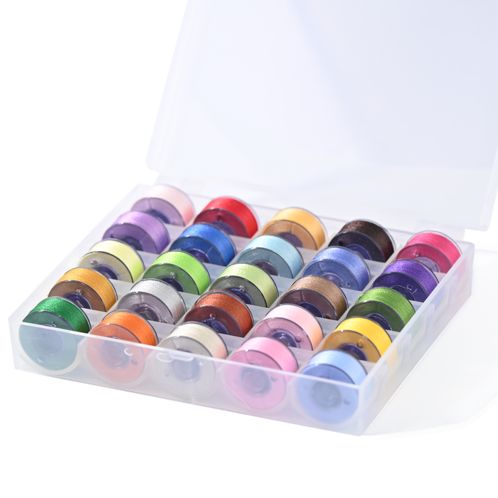 Style A Plastic Prewound Embroidery Bobbins 25 PCs