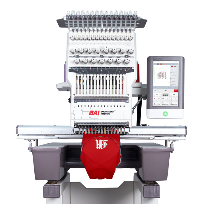 BAI Mirror M22  single head commercial embroidery machine front view
