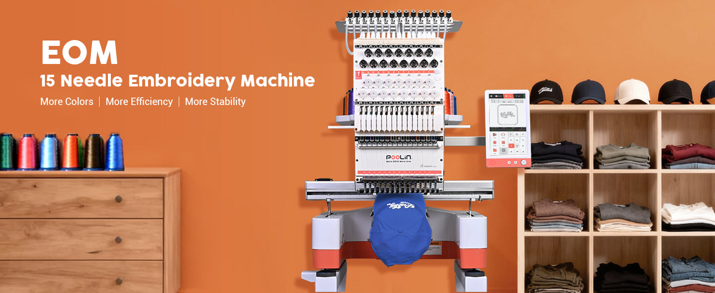 【Summer Saving】Poolin EOM Commercial Embroidery Machine For Business ...