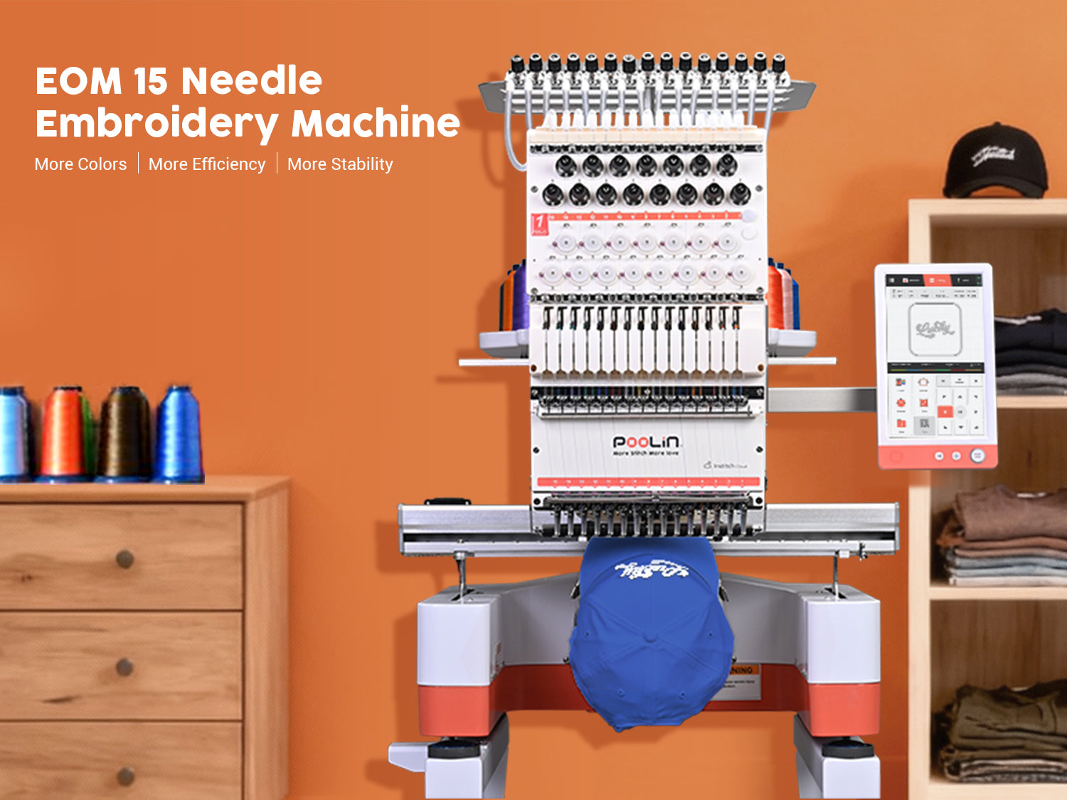 【Summer Saving】Poolin EOM Commercial Embroidery Machine For Business ...