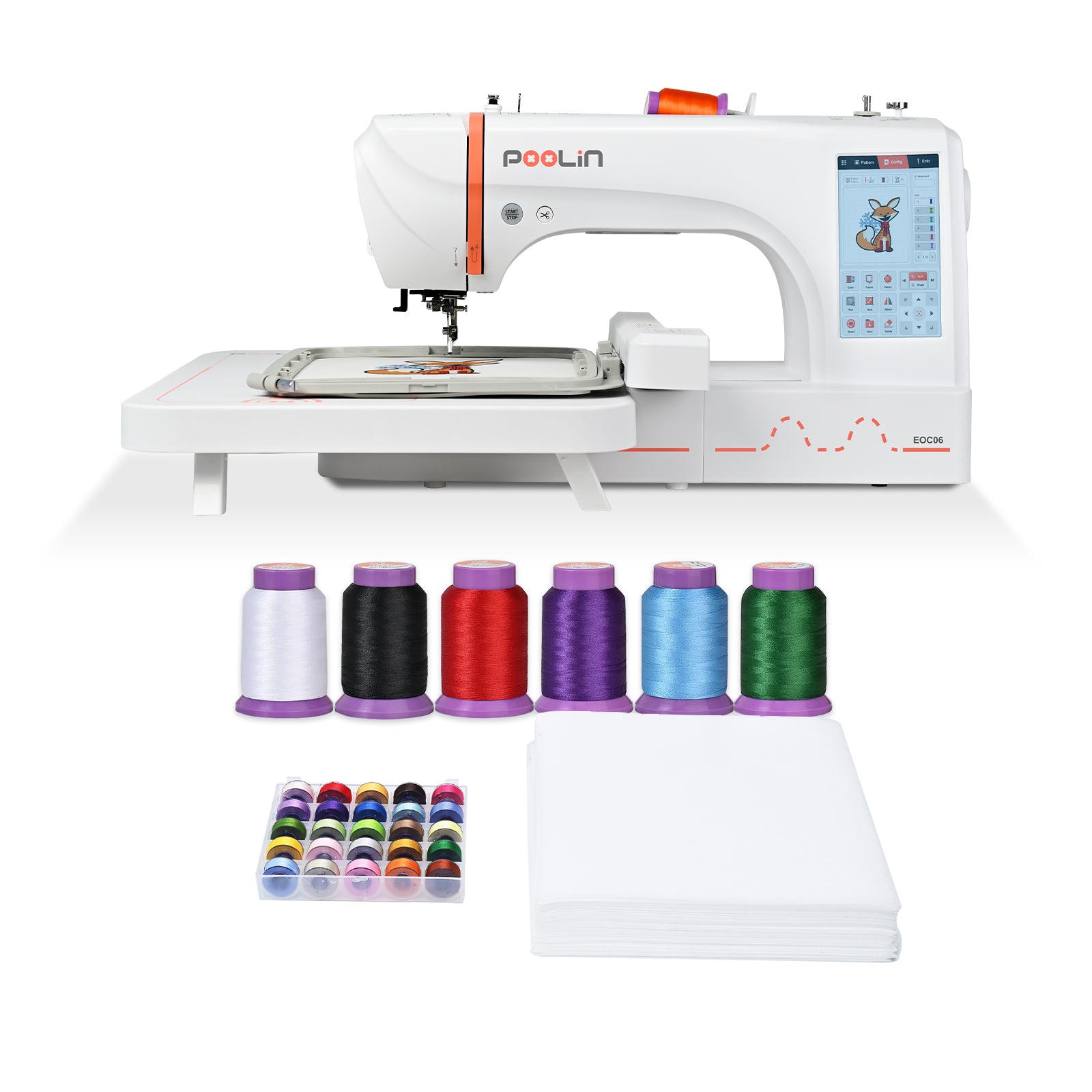 EOC06 Newest Computerized Homeuse Embroidery Machine 4-7 Days Free Shipping