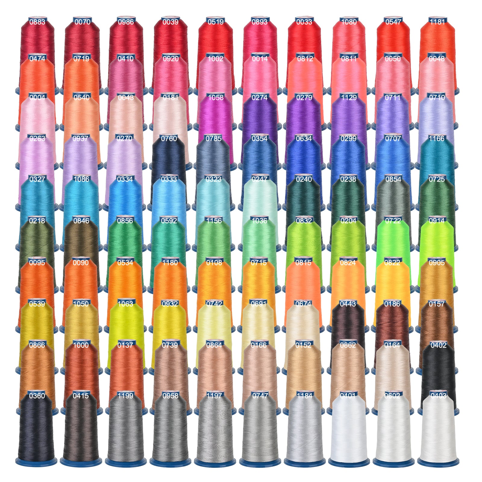 4000m*100colors Richword 108D/2 40wt Polyester Embroidery Thread / Sew