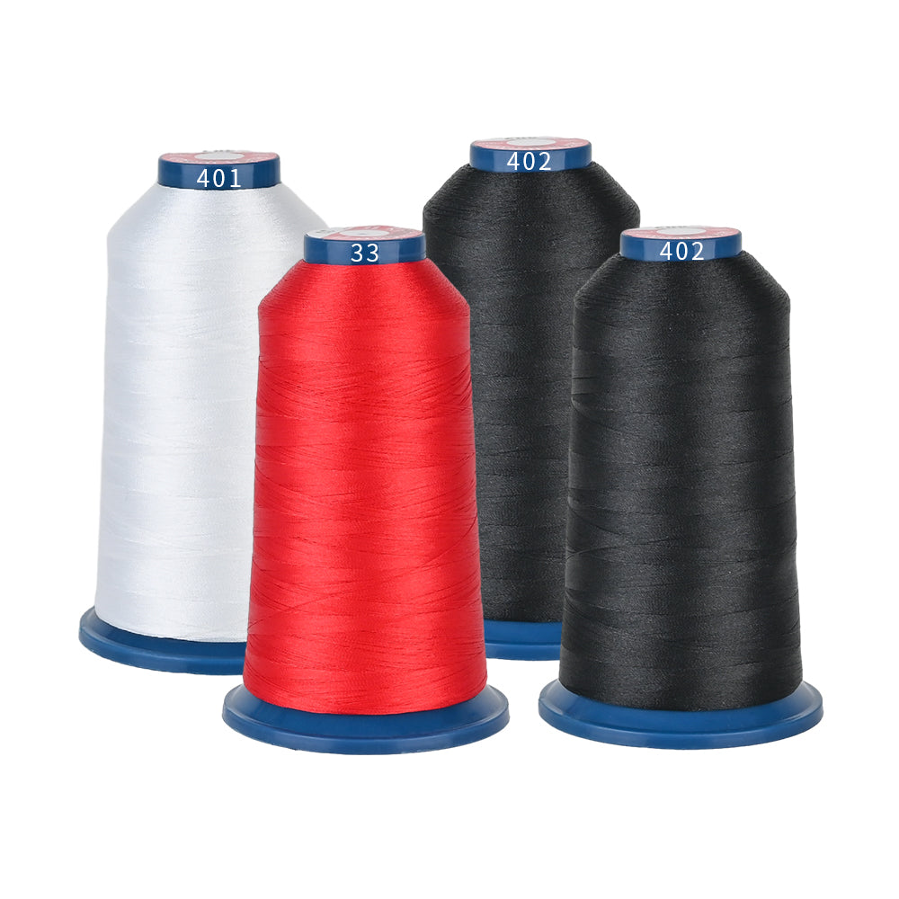 2024 Richword Selected 4000m 108D/2 40wt Polyester Thread-Basic Colors Mixed four-pack2