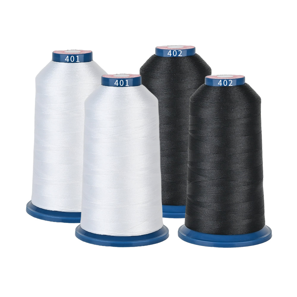 2024 Richword Selected 4000m 108D/2 40wt Polyester Thread- Basic Colors Mixed four-pack1