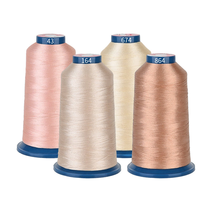 Richword 2024 Selected Polyester Thread 4000m 108D/2 40wt Basic Colors Mixed four-pack4