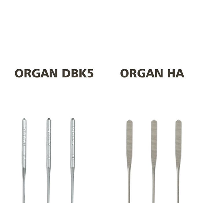 Organ DB×K5 round shank needles for embroidery of hard-wearing products 10 pcs