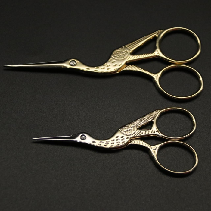 3.5"Small Gold Stork Embroidery Scissors