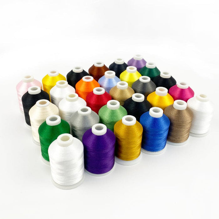 30 Colors Homeuse Polyester Thread For Single Needle Embroidery Machine